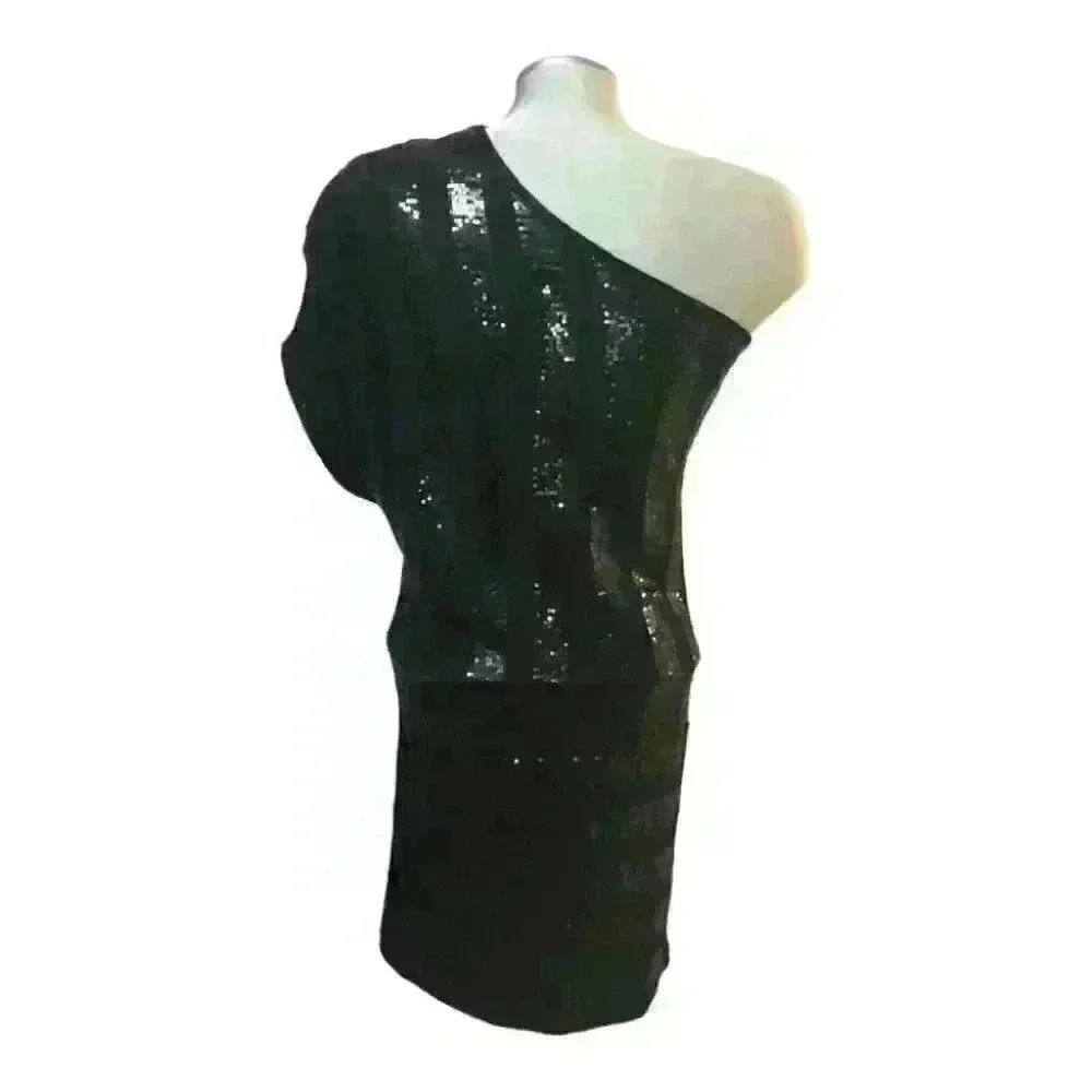 BEDO Dress One Shoulder Sequin Mini Cocktail - Picture 2 of 10